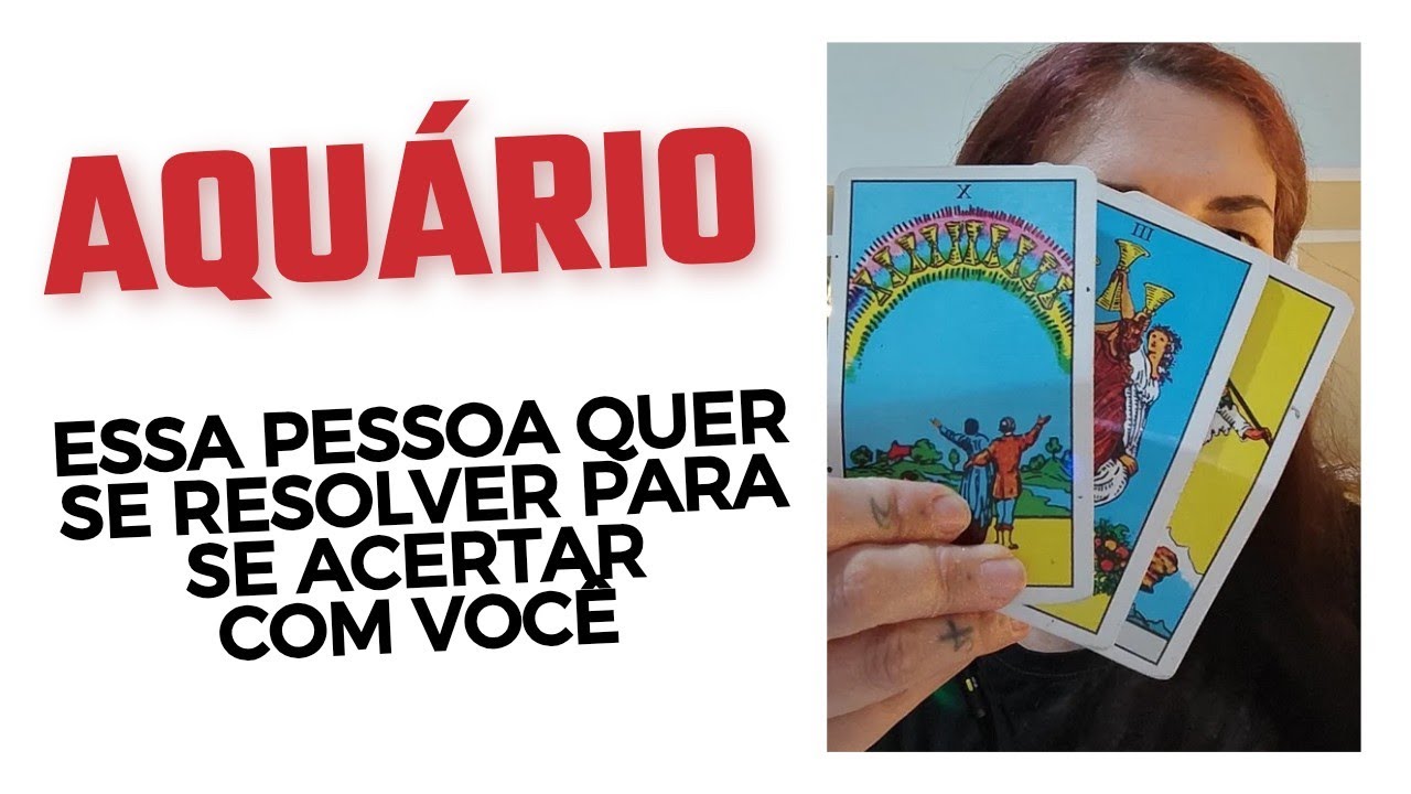 AQUÁRIO ♒ Essa pessoa quer se resolver e se acertar com você 