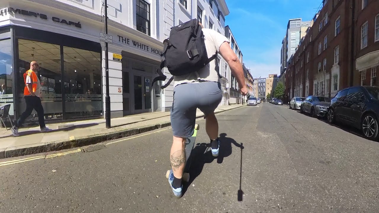 INSANE London Rush Hour Longboard Commute | Baker St to Fitzrovia CHAOS