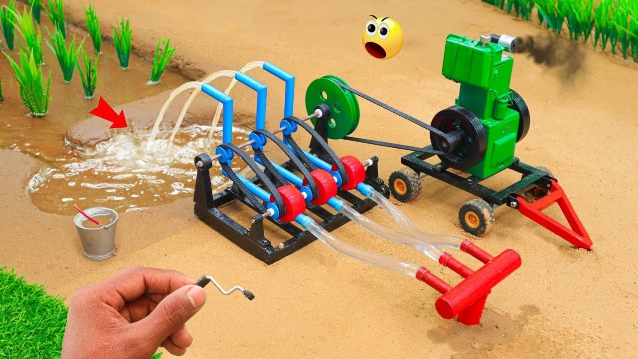 Diy diorama making mini motor water pump science project @SanCreator1