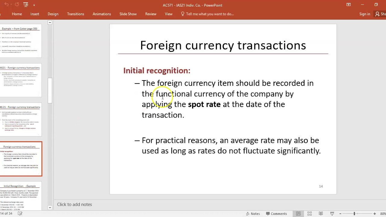 AC571 IAS 21 Part 1   FX Transactions