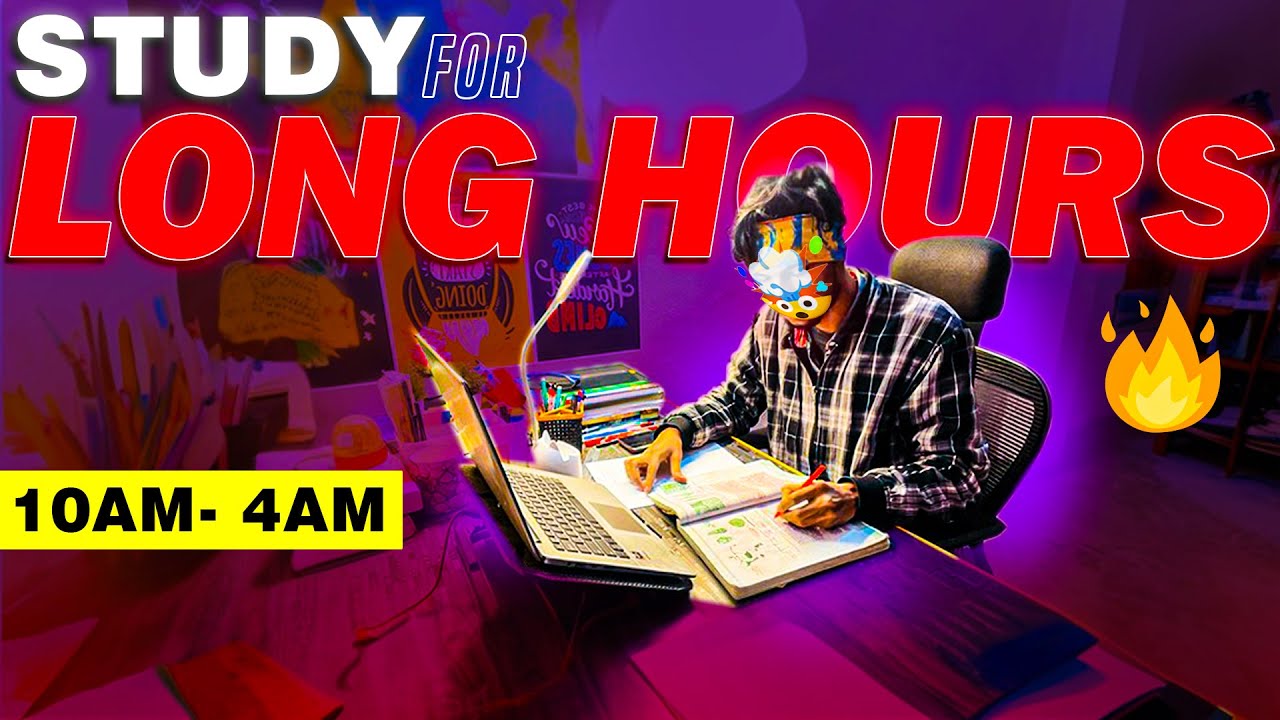 HOW I STUDY For LONG HOURS ⏰ || The Art of Long-Hour Studying🌟🚀