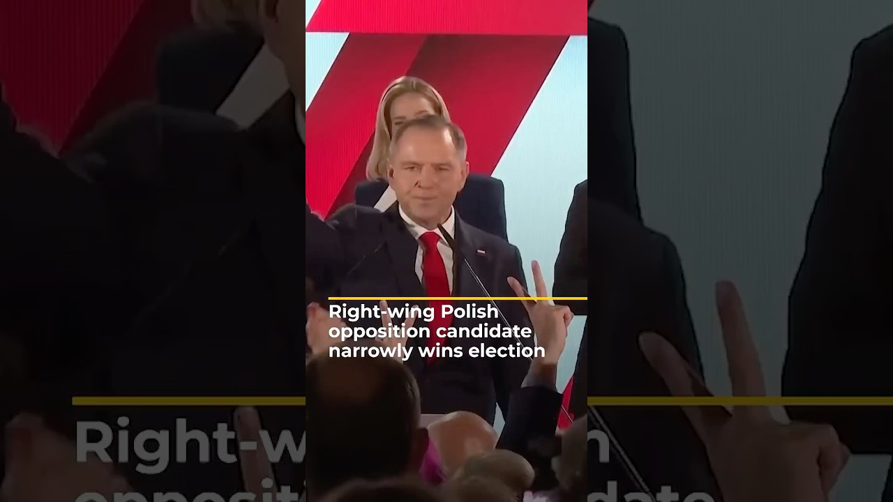 Right-wing Polish opposition candidate narrowly wins election | AJ #Shorts