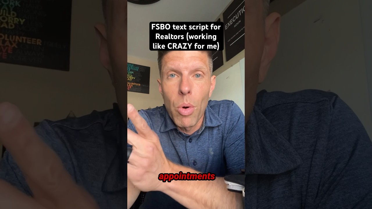 Text Script For Realtors To Get Appointments With FSBOs (working like CRAZY for me right now!)