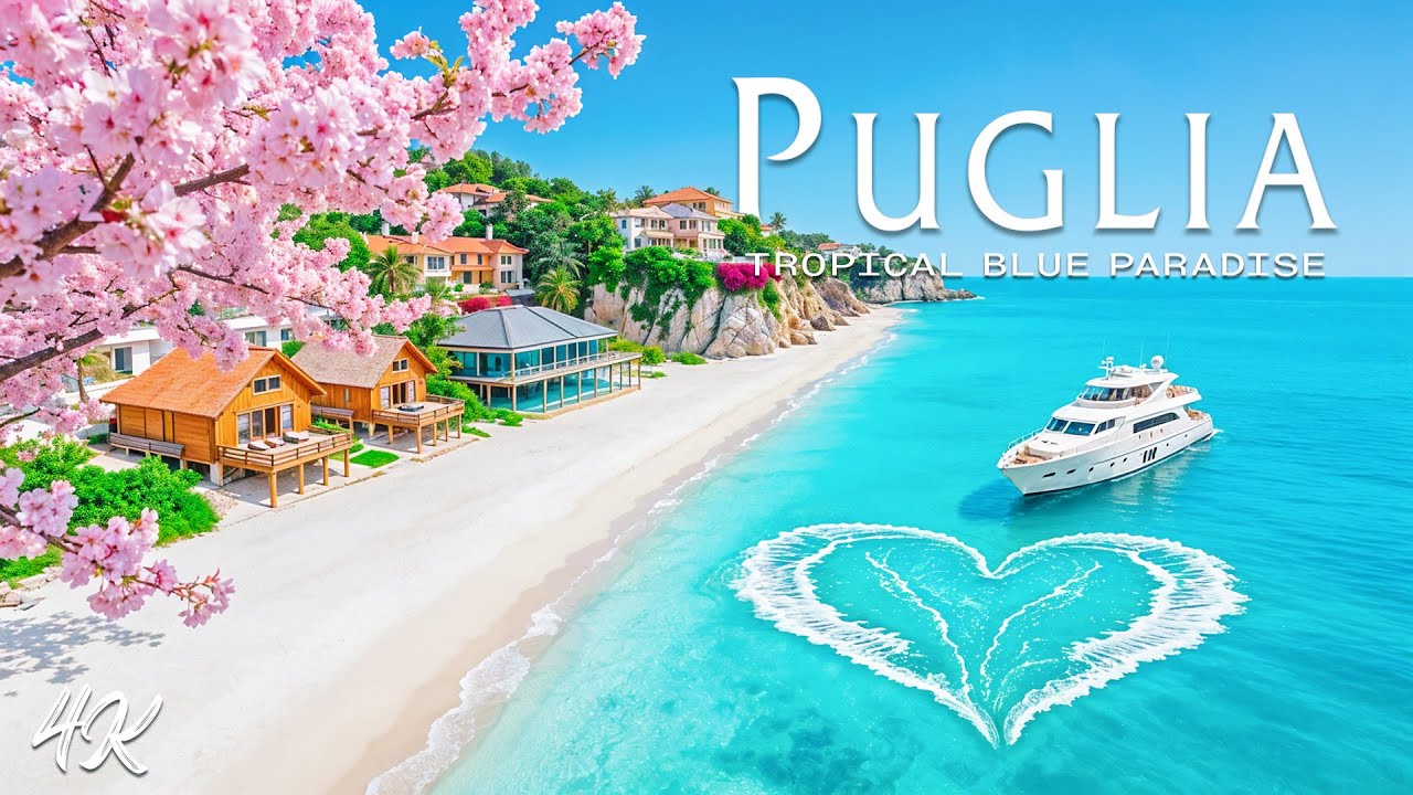 [4K] Puglia 2026 🇮🇹 Timeless Coastal Views & Sunlit Shores with Deep House Chill