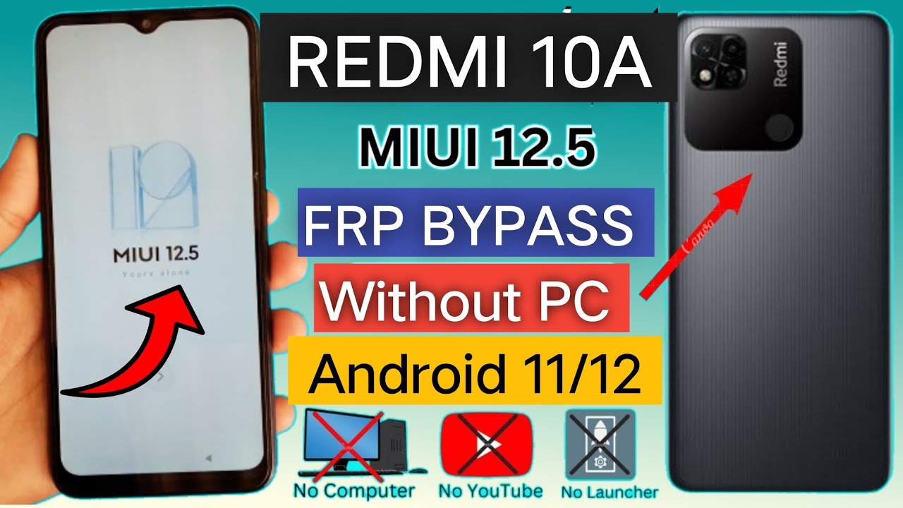 Redmi 10A Google Account Bypass (Without Pc) MIUI 12.5 New Update Frp Unlock || Android 11/12