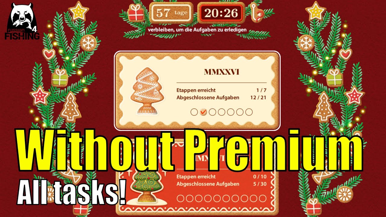 Russian Fishing 4 - NEWS - Non-premium tasks 2025 Christmas tasks #rf4