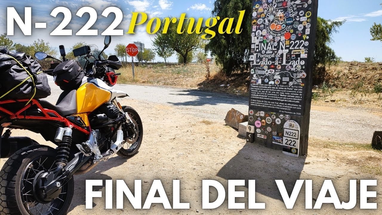 N222 PORTUGAL. La carretera más bonita del mundo. FIN del viaje en MOTO por Portugal. Moto Guzzi V85
