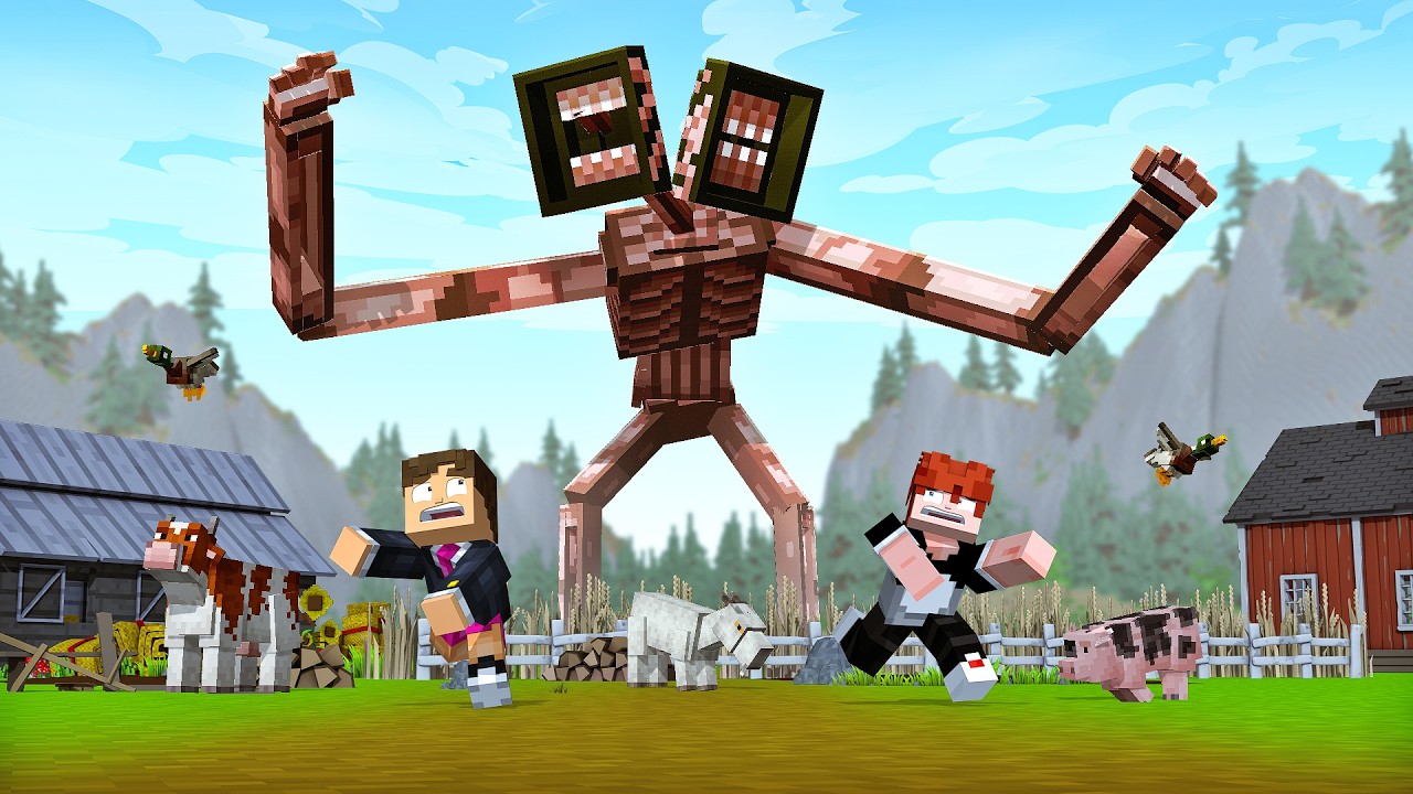 LOKI & MICKA ENFRENTAM SIREN HEAD no MINECRAFT!