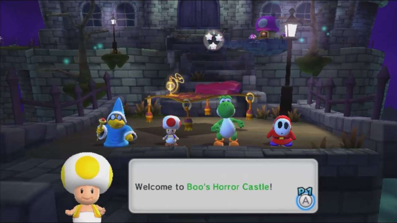 Mario Party 9 - Boo's Horror Castle - Kamek vs Toad vs Yoshi vs Shy Guy