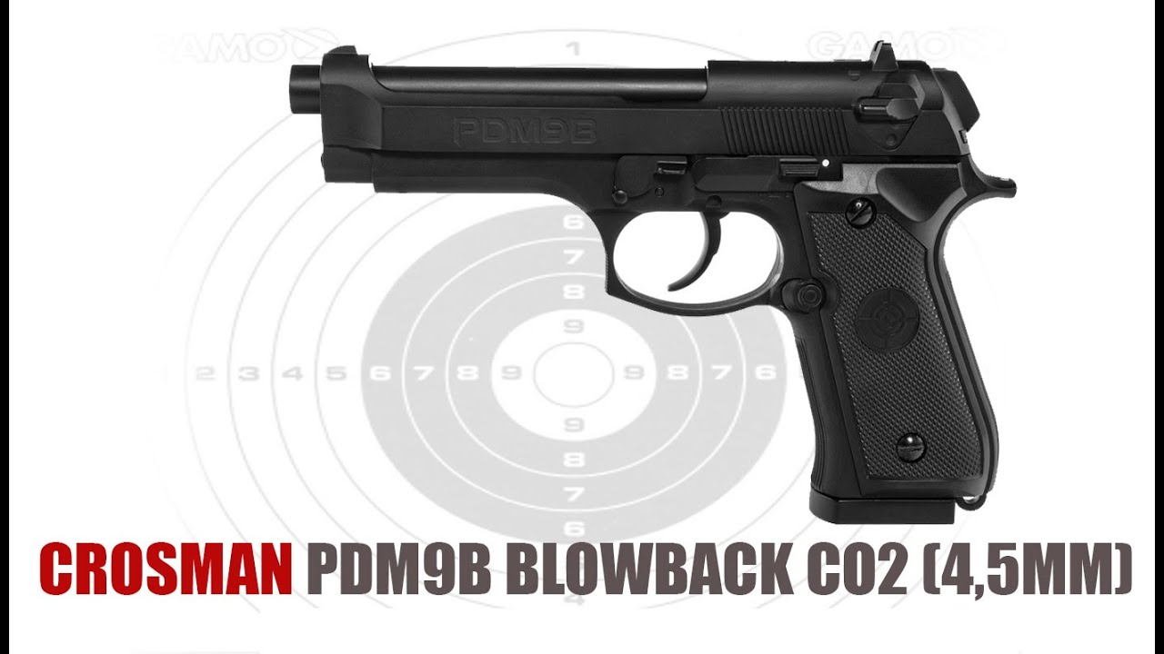 ✅ Crosman  PDM9B blowback - pistola de balines de plomo y bolas BB's de acero (CO2)