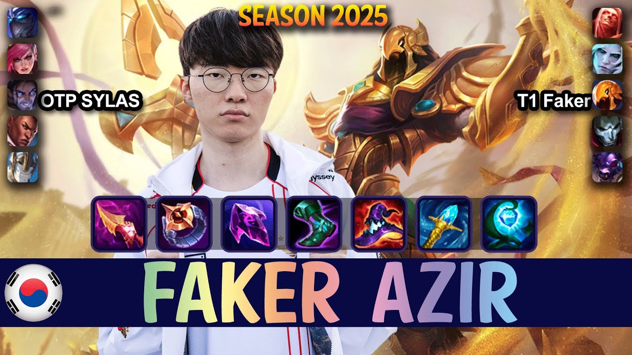 T1 Faker AZIR vs OTP SYLAS Mid - Patch 25.11 KR Ranked | lolrec