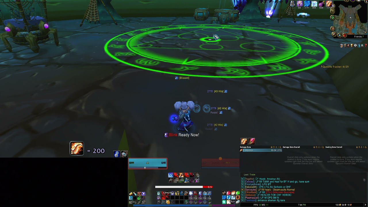 Classic TBC 62 mage Slave Pens boost 43+ mobs