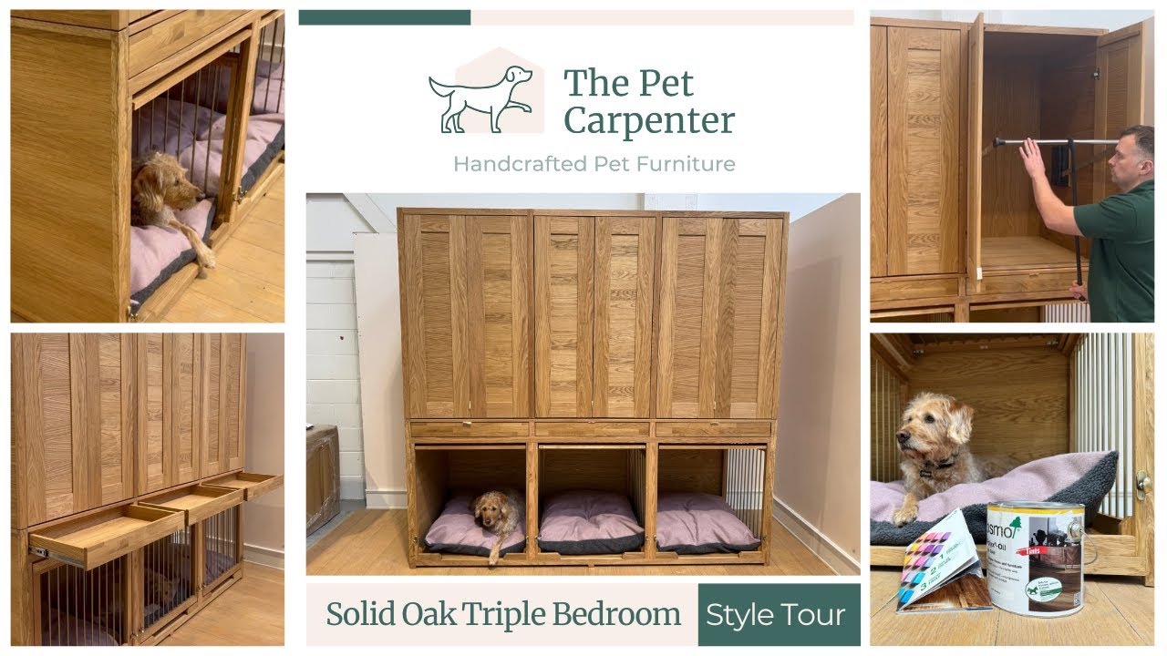 Bespoke Oak Hallway Furniture with Triple Dog Bedrooms