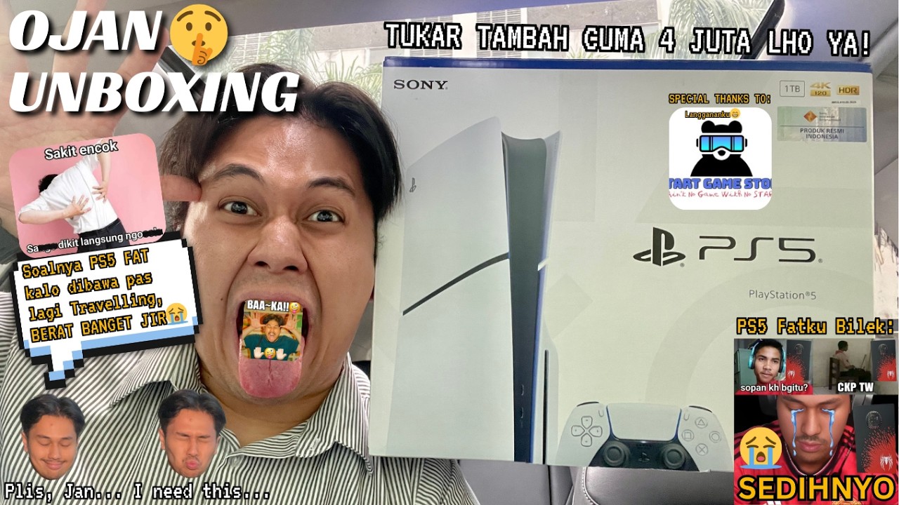 Aku Trade PS5 Fat CFI-1200A Ku Dengan PS5 Slim CFI-2118A😱 (Cuma 4 Juta Lho Ya🤯) | Ojan Unboxing🤫