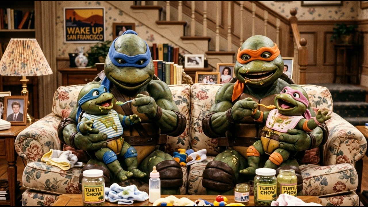Ninja Turtles in 'FULL HOUSE' &ndash; Opening Theme Song [1990's Sitcom Ai Parody]