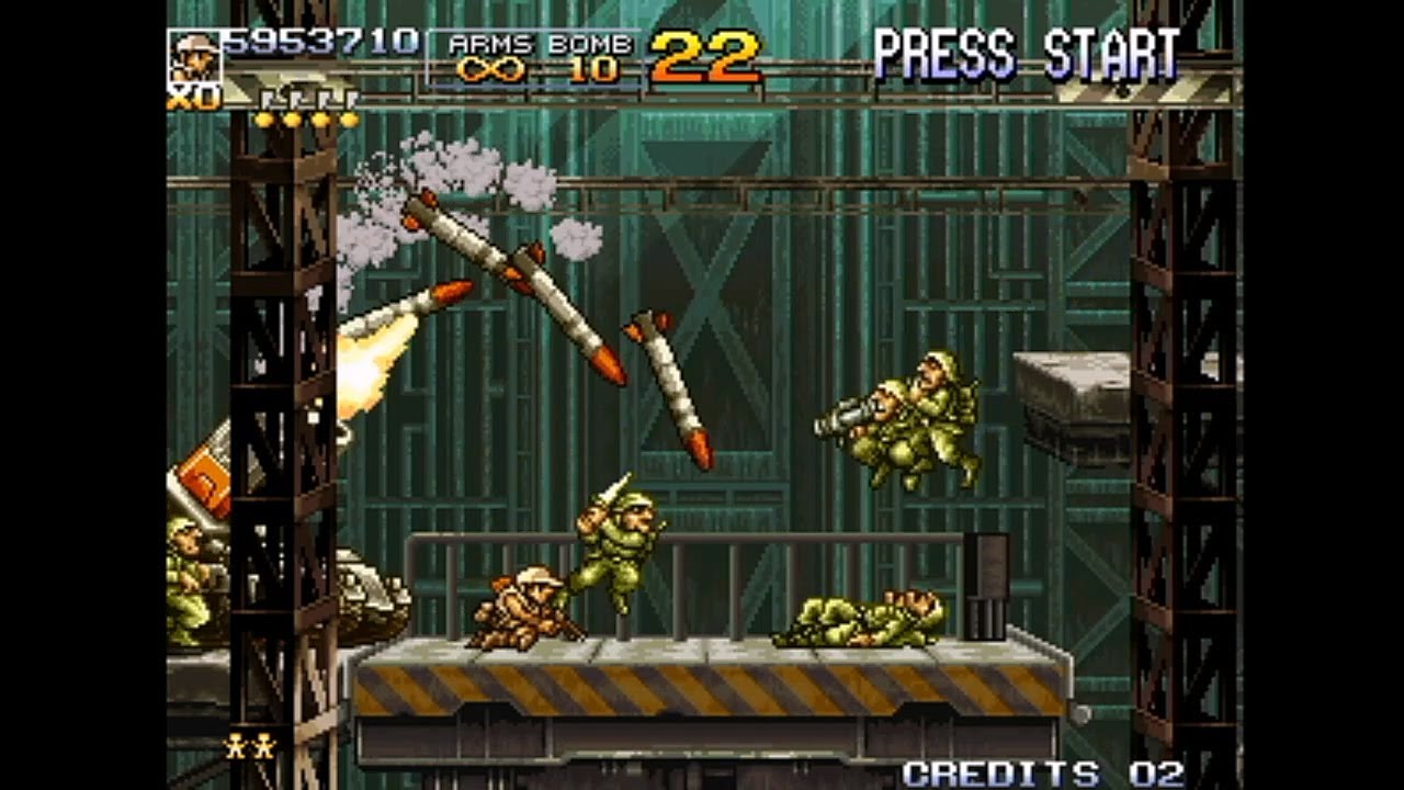 [ Metal Slug 4 ] Mission 5 Score Attack [ hull / lower deck route ]