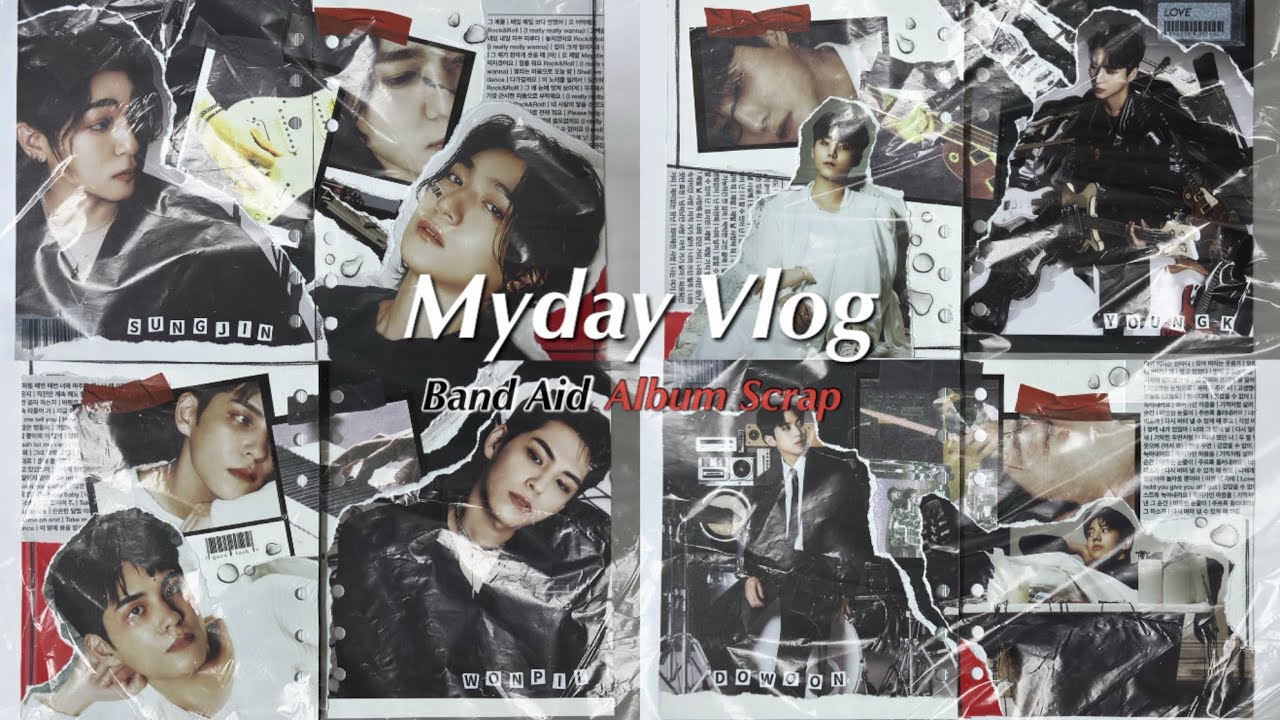 [🩹마이데이 브이로그] 밴드에이드 앨범 스크랩 영상, 없으면 만들어라! • 앨범 스크랩 | Myday Vlog • DAY6 Band Aid Album Scrap