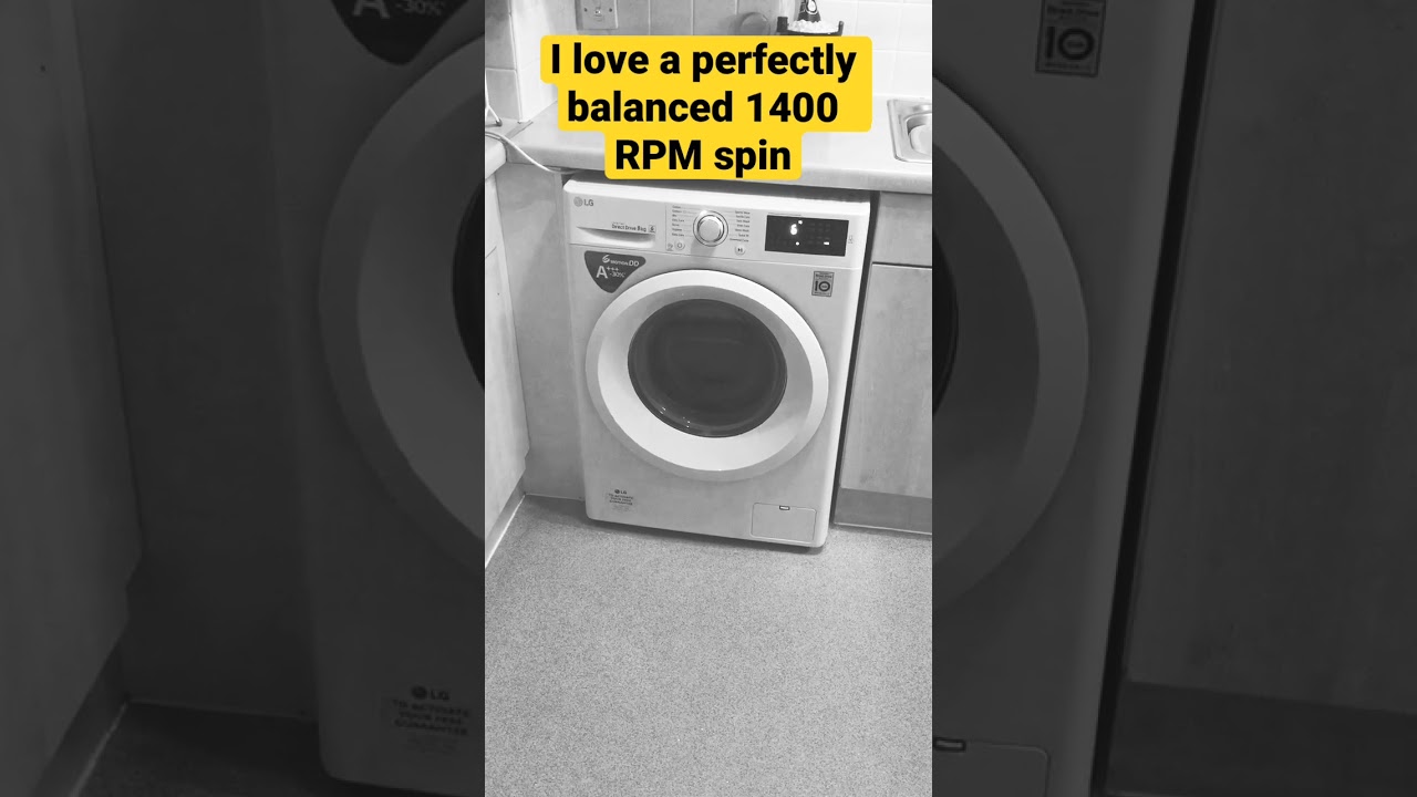 LG final 1400 RPM spin top speed holds for 7 mins when fully loaded - Cotton Cycle