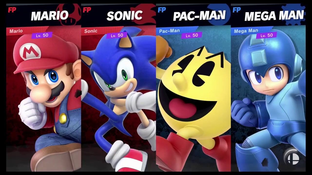 Super Smash Bros Ultimate Amiibo Fights Request #1512 Mario & Sonic vs Mega Man & Pac Man