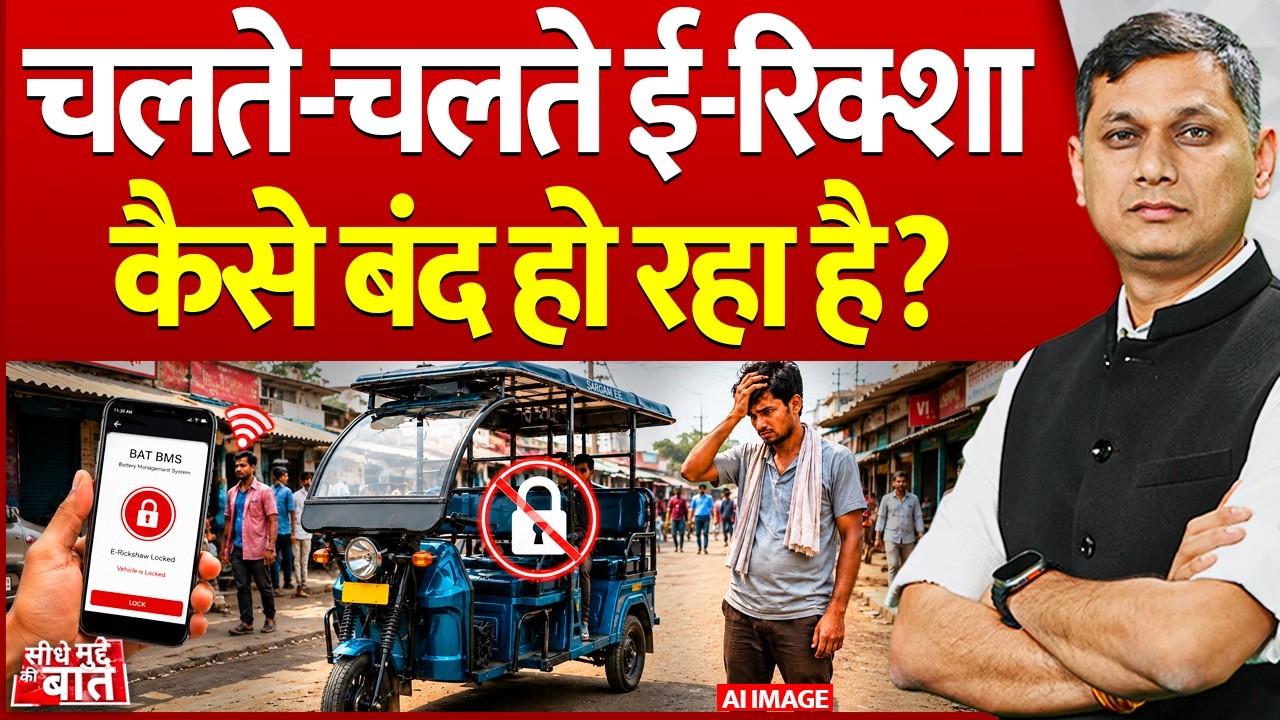 Seedhe Mudde ki Baat : चलते-चलते ई-रिक्शा कैसे बंद हो रहा है? | E  Rickshaw viral video