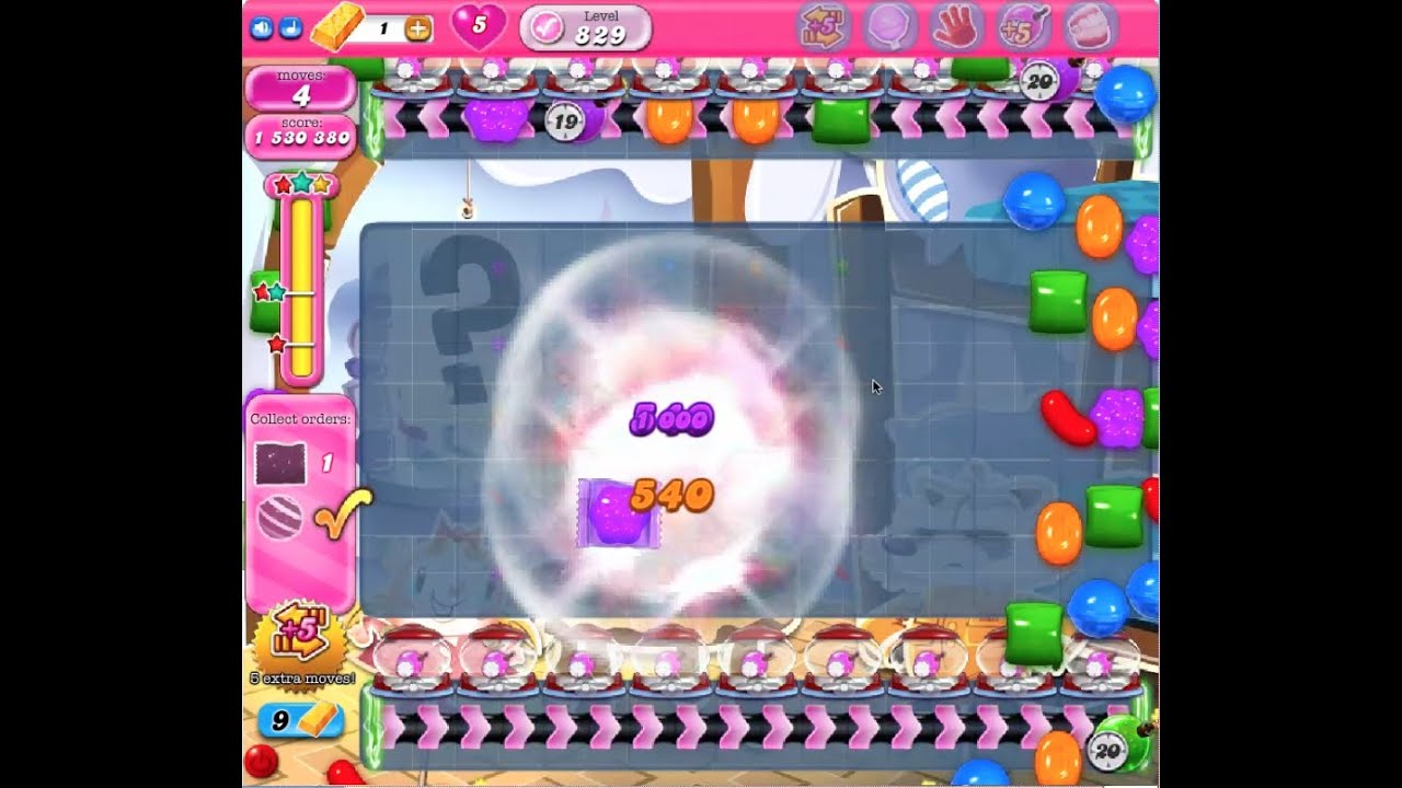 Candy Crush Saga Level 1423 with tips No Booster 3*** SWEET!