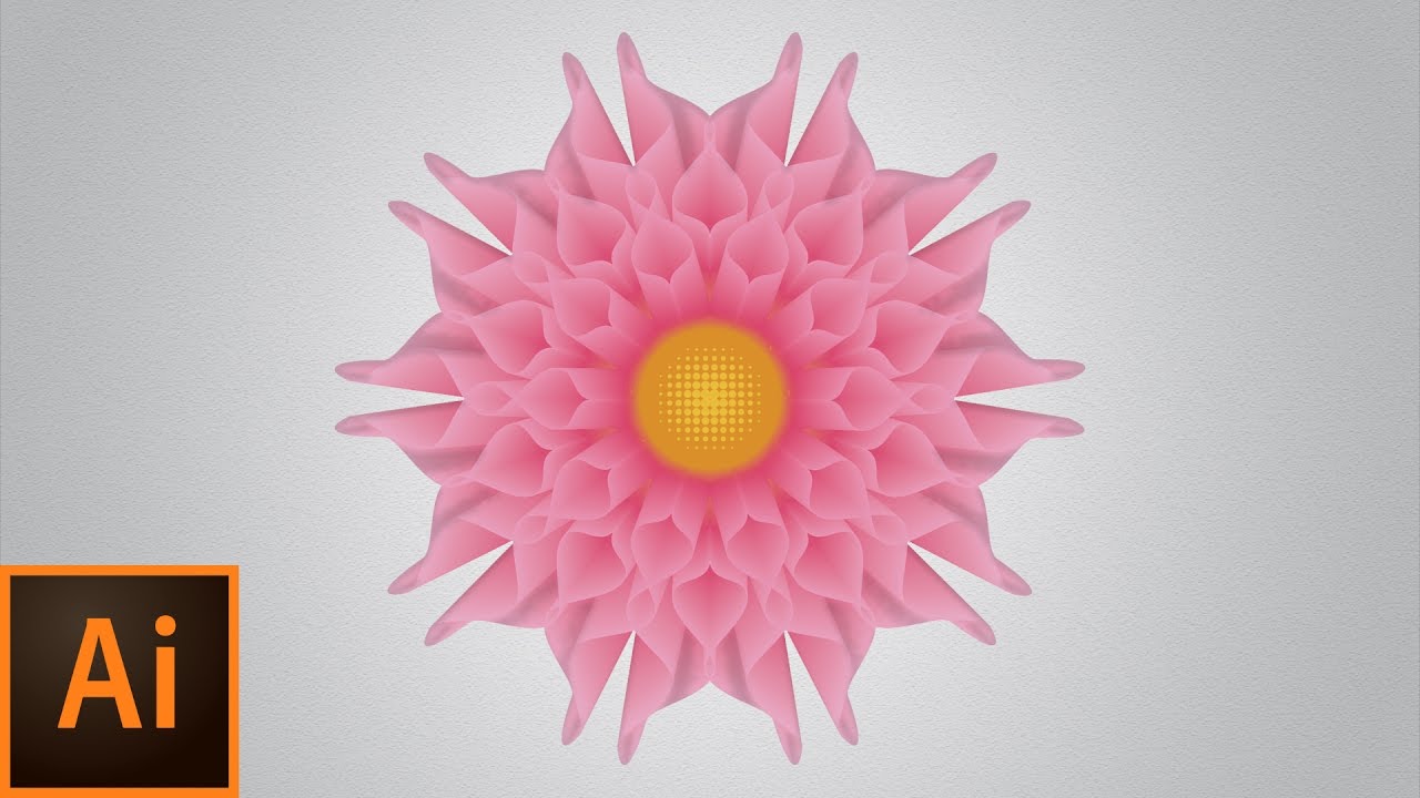 Adobe Illustrator Flower making tutorial with blend tool