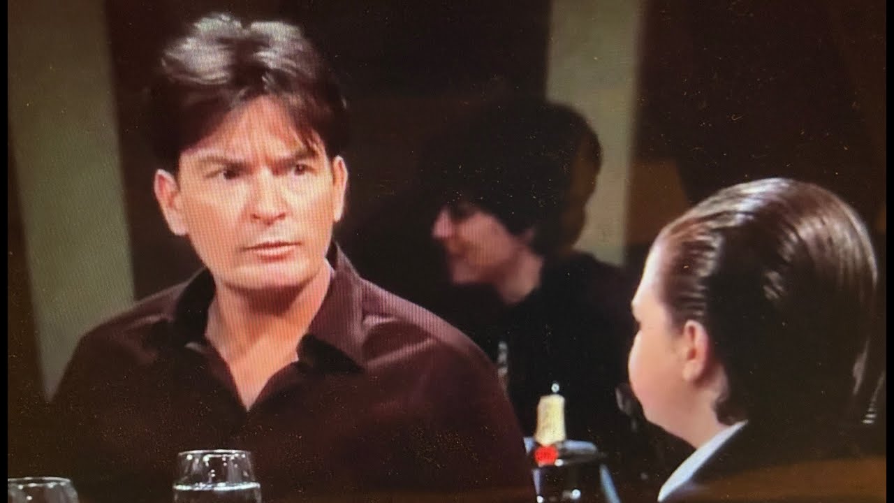 Two and a Half Men - Charlie and Jake Double Date Dinner