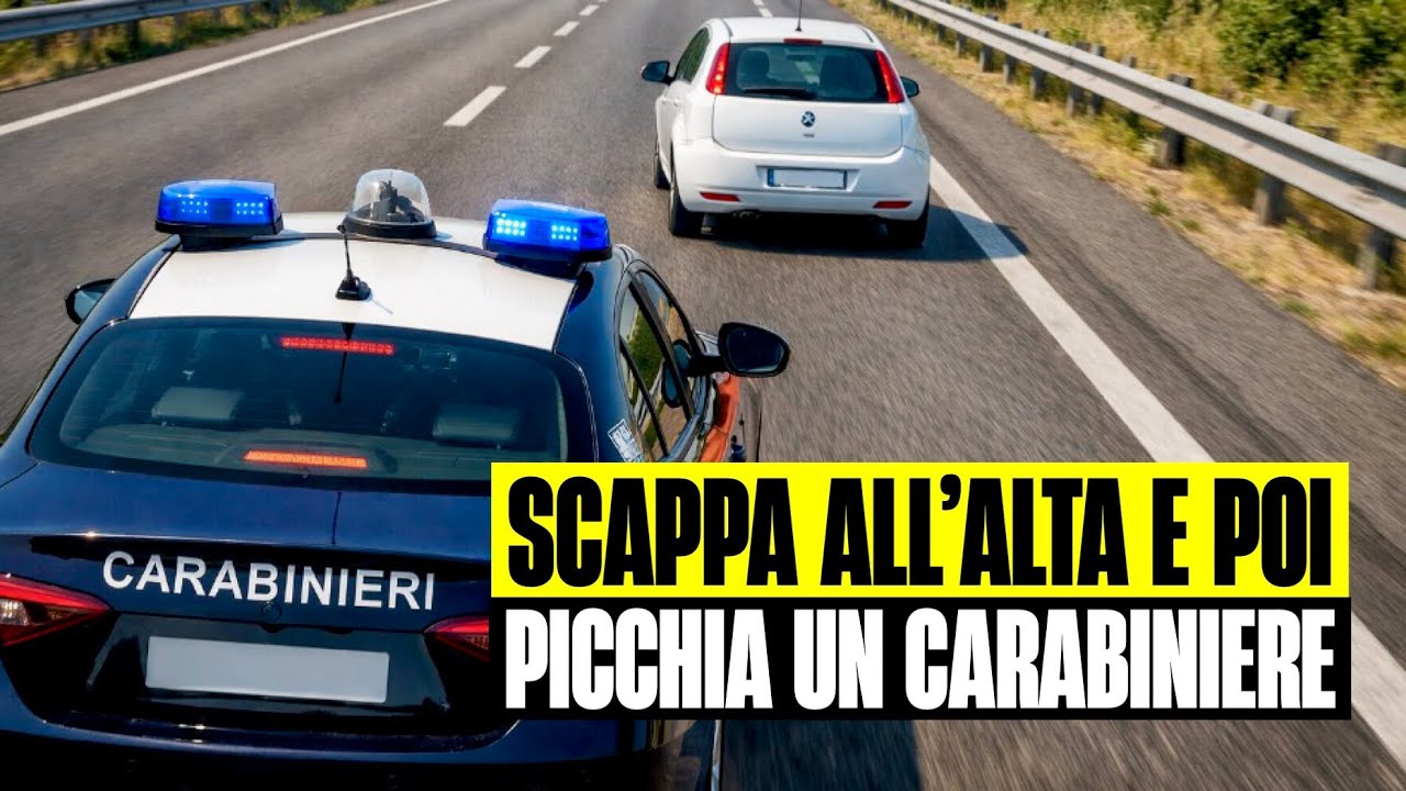 21ENNE RUMENO SCAPPA ALL'ALT E SCAPPA A FOLLE VELOCITÀ, POI PICCHIA UN CARABINIERE: ARRESTATO