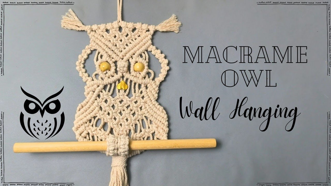 Mini macrame owl || wall hanging for beginner || Macrame tutorial