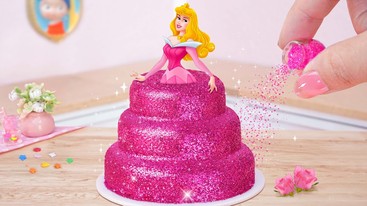 Beautiful Princess Aurora Cake 💝 Amazing Miniature Pull Me Up Cake Decorating | Mini Cakes Making