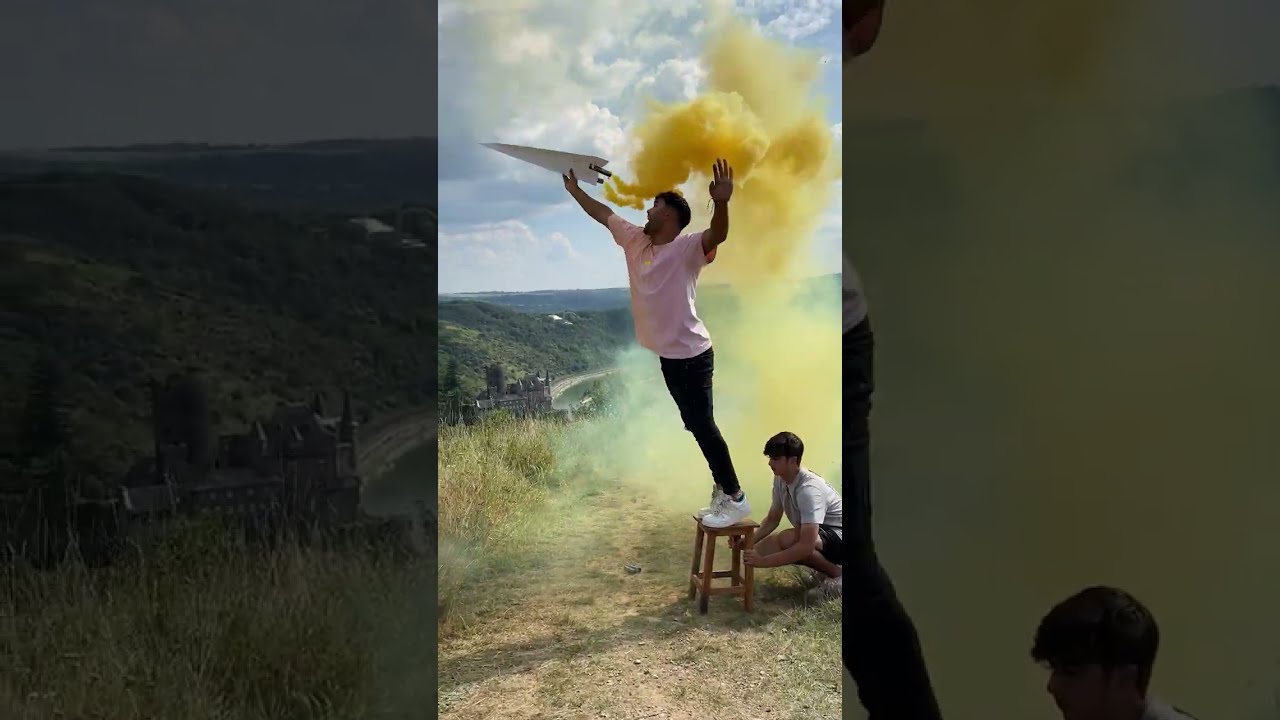 Paper airplane smokes