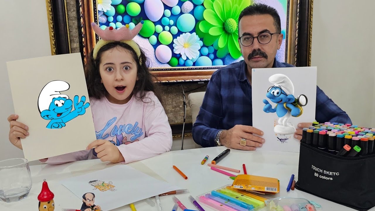 ESMA BABASIYLA EN GÜZEL ÇİZEN KAZANIR OYNADI ‼️ ماما جابت بيبي - جنى مقداد | طيور الجنة