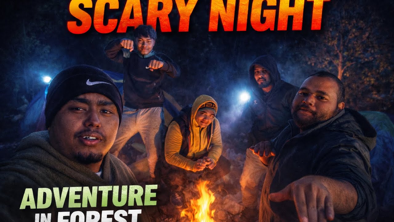 🌙 Camping in the Wild at Night | Scary Noises, Fire & Fun
