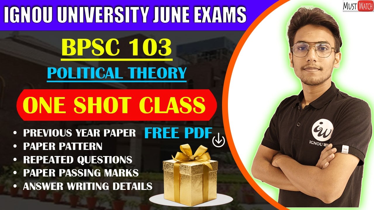 BPSC 103 | POLITICAL THEORY || IMPORTANT QUESTIONS | IGNOU WALAY