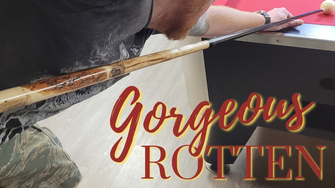 Grit Lit Author Builds Pool Cues out of Spalted (Rotten) / Stabilized wood. (Sassafras pictured)