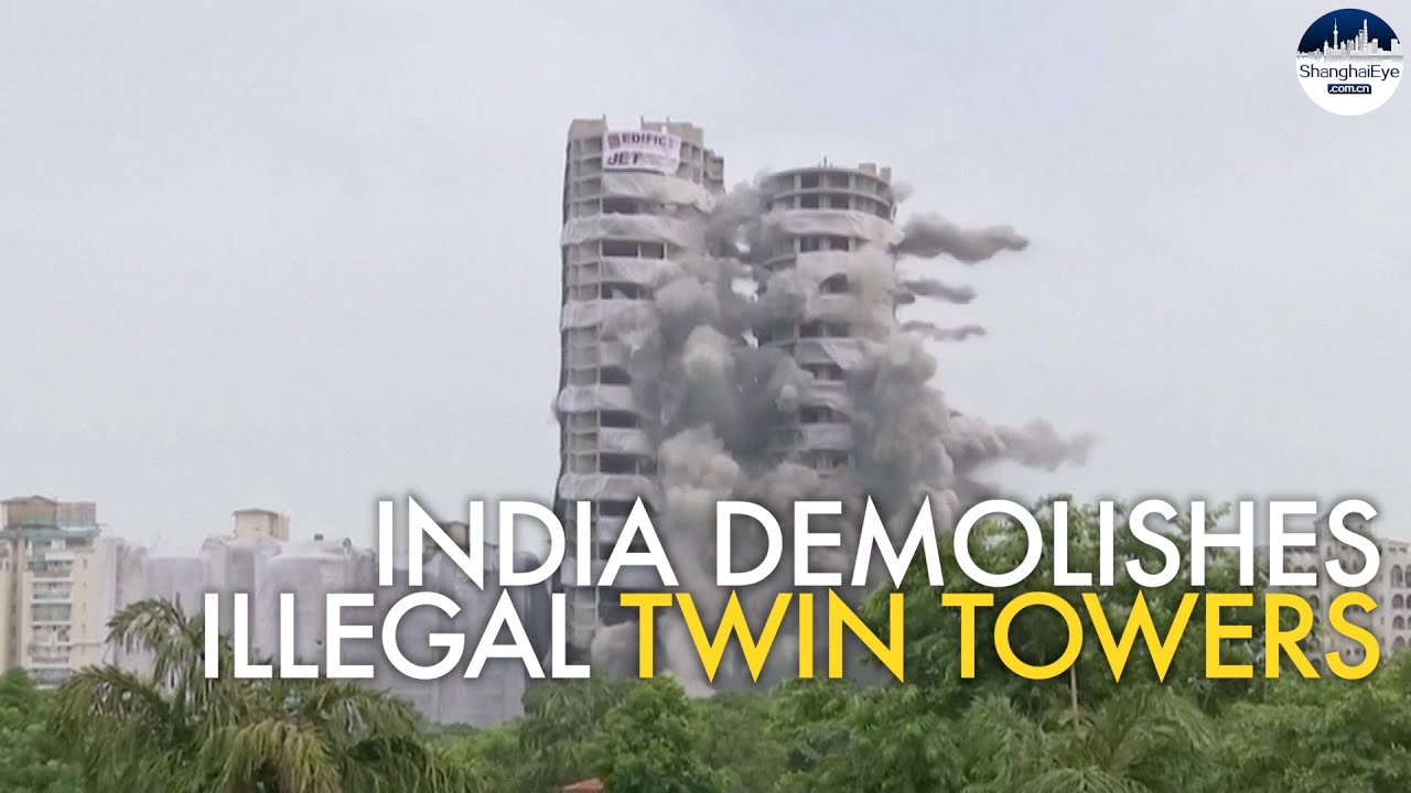 WATCH: Twin towers in violation of building regulations and fire safety norms demolished in India