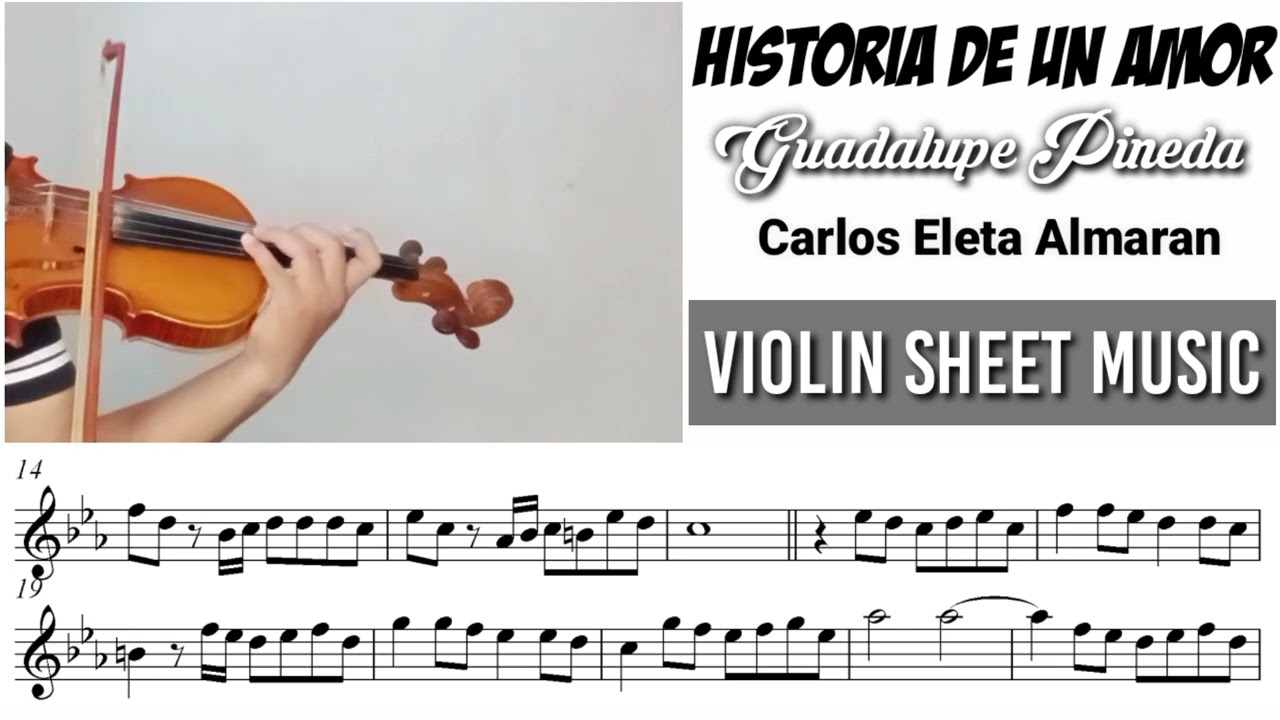 Free Sheet || Historia De Un Amor - Guadalupe Pineda || Violin Cover Sheet Music