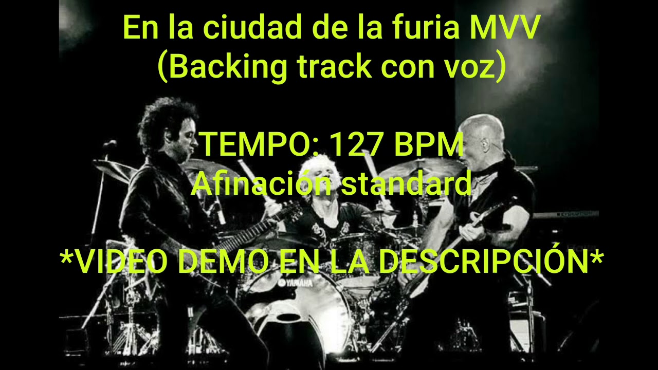 Soda Stereo - En la ciudad de la furia (Backing Track para guitarra con Voz) Me Verás Volver 2007