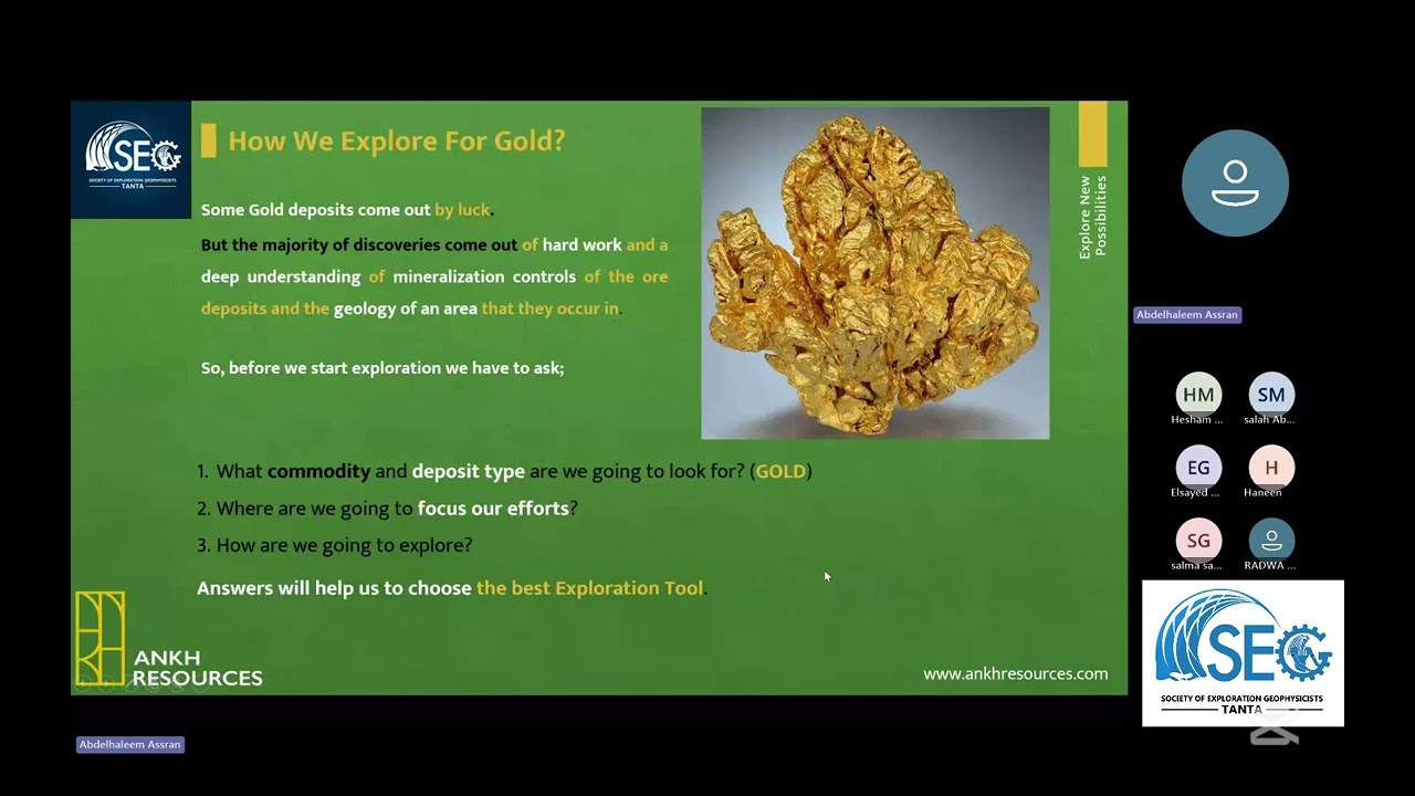 SEG Tanta | Gold Exploration | Eng. Abdelhaleem Asran