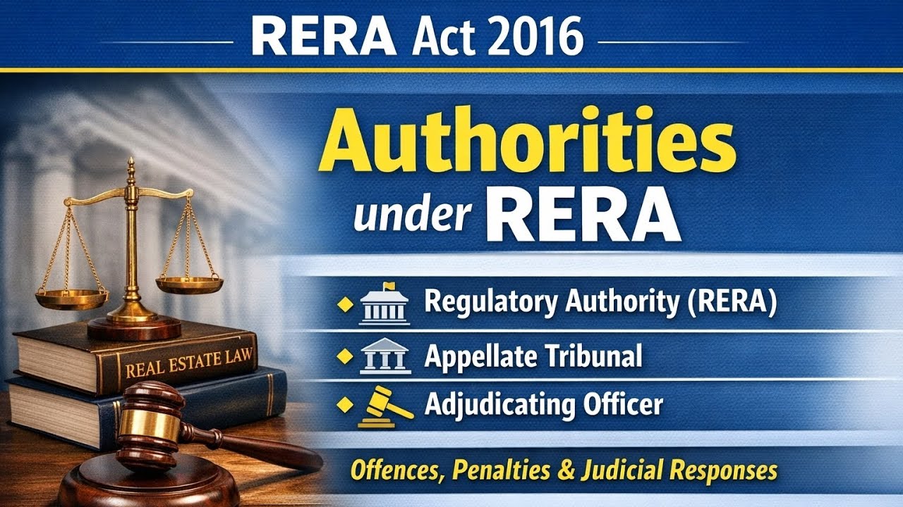 Authorities under RERA Act 2016 | RERA, Appellate Tribunal & Adjudicating Officer | Unit 4 | LLB