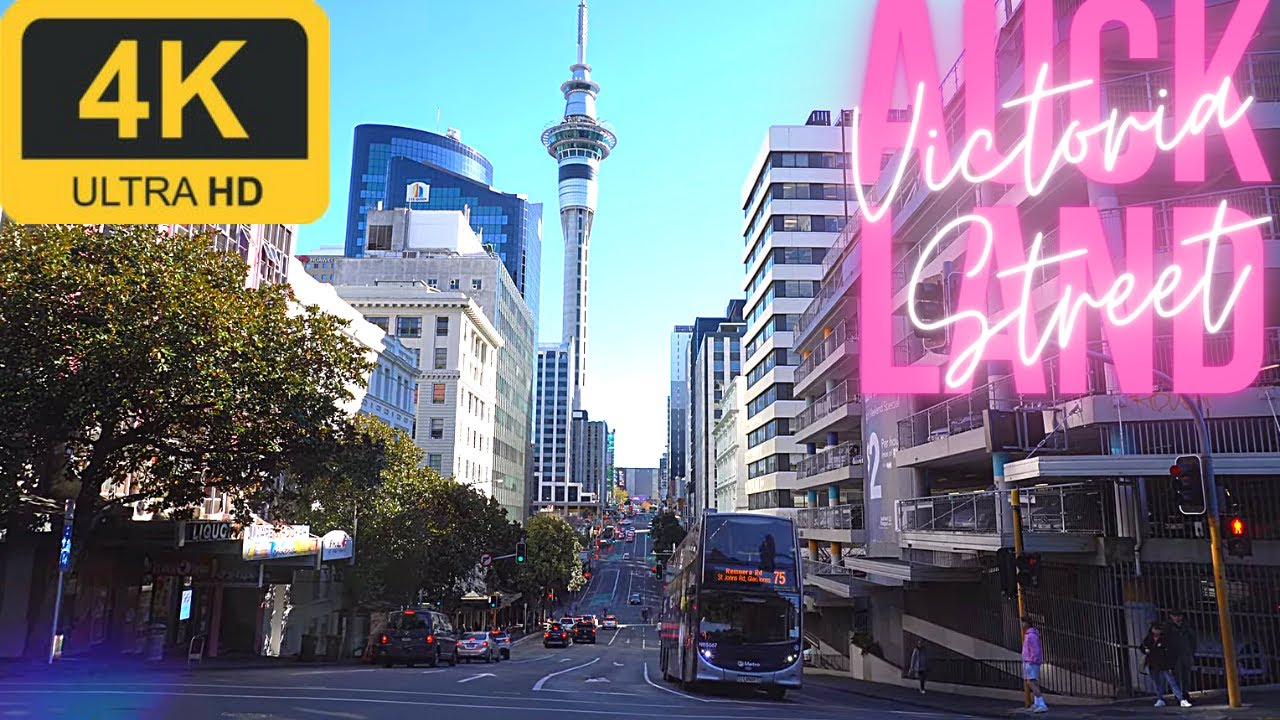 Walk in Downtown Auckland | Albert Park to Skytower | 4K