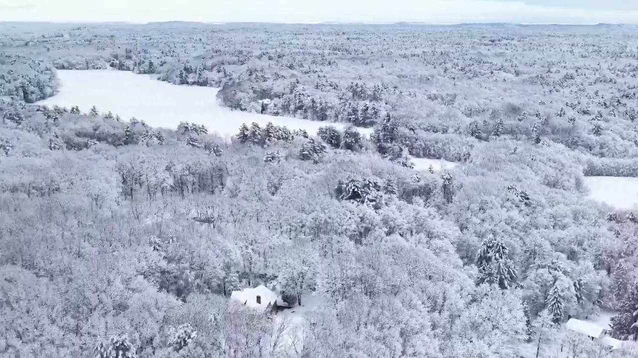 Drone Footage Captures Mesmerizing Wintry Scene in Massachusetts Town