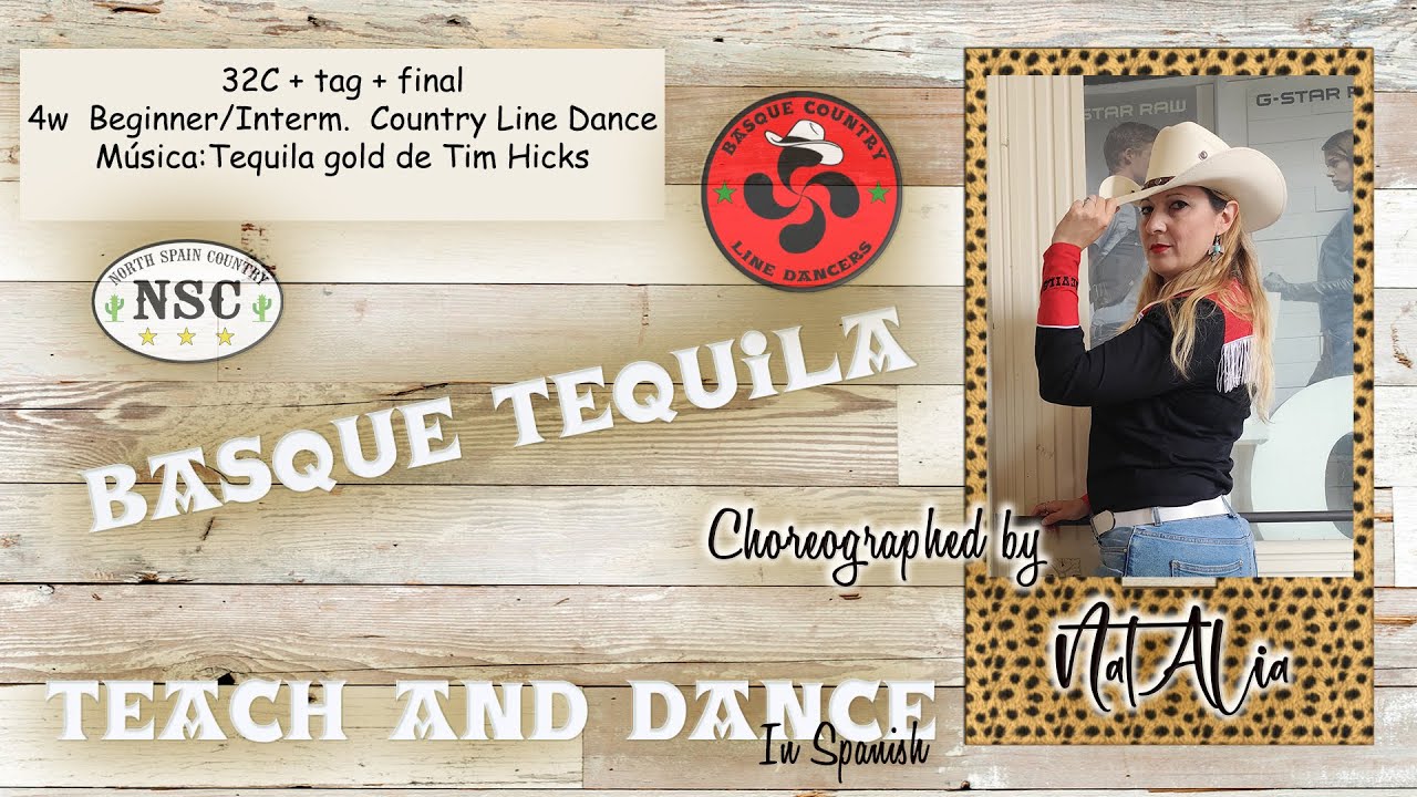 Basque Tequila de Natalia Preciado - Country line dance tutorial en castellano