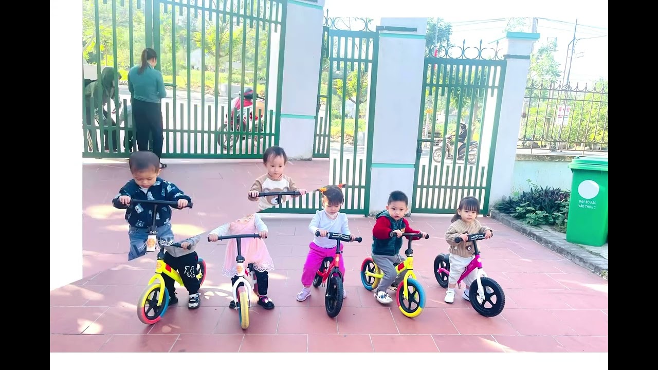 🍀Các bé luyện tập đua xe thăng bằng🛵tham gia giao lưu ngày hội “ Bé khoẻ, bé khéo”🌺Trường MN An Lạc