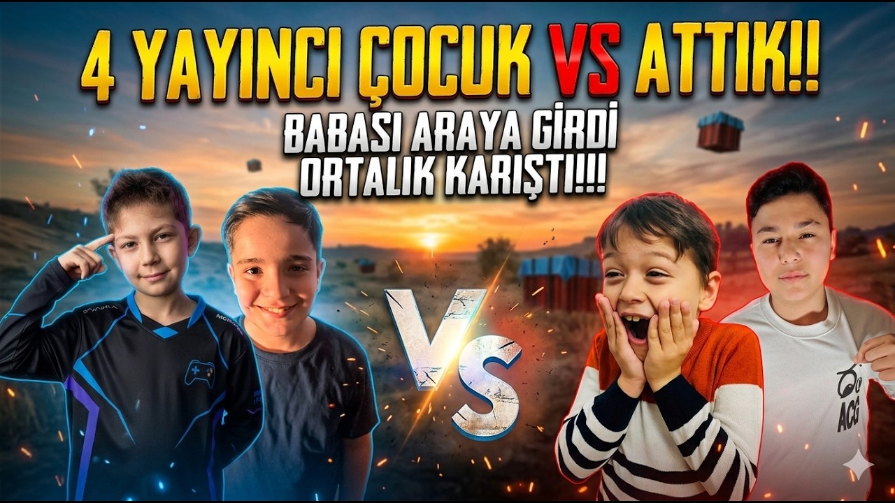 4 Yayıncı &Ccedil;ocuk UC İddialı VS ATTIK!! BABASI B&Uuml;Y&Uuml;K KONUŞTU!! #pubgmobile #pubg #pubgm #gaming