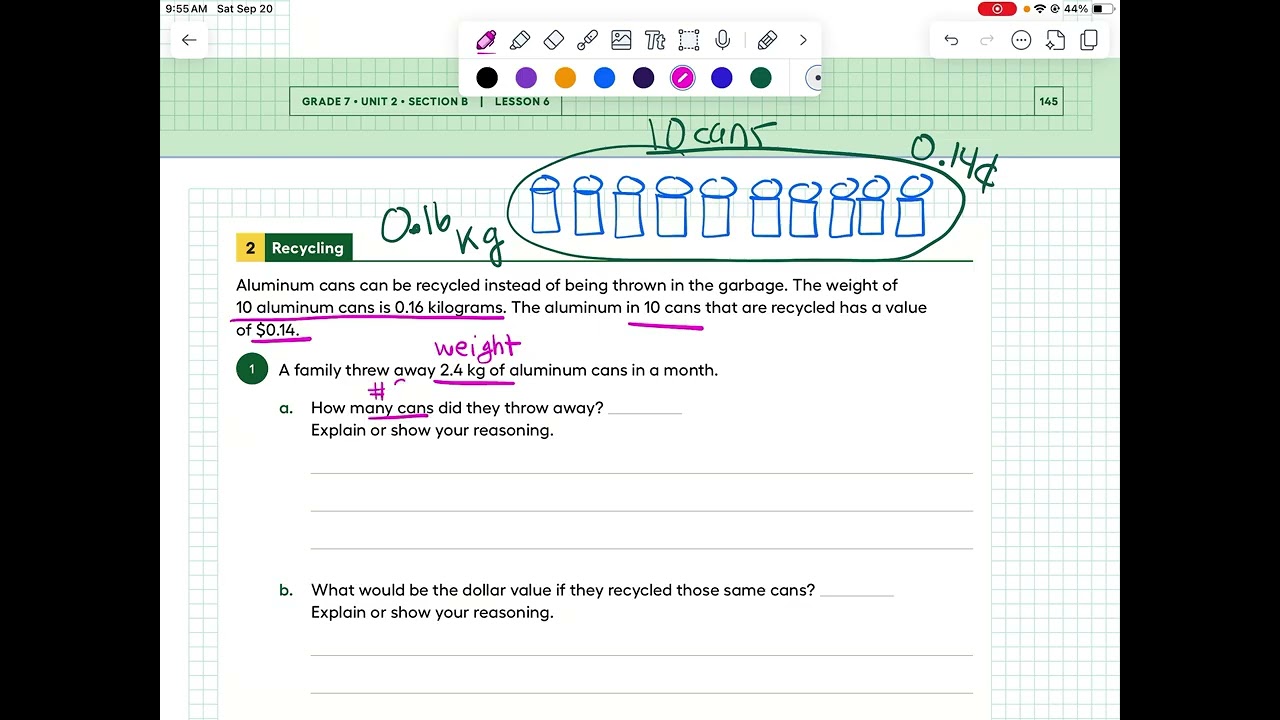 Math 7 - Unit 2 - Lesson 6 (CW)