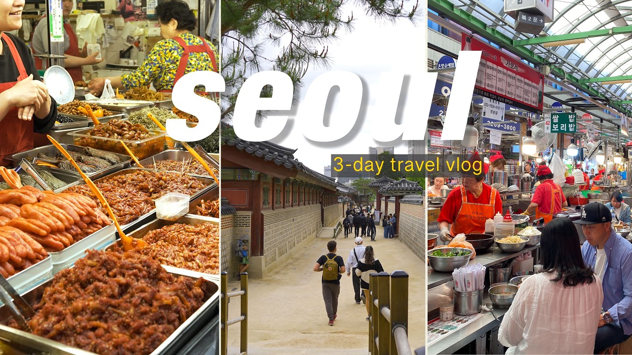 Korea Vlog | What to do on a 3-day trip to Seoul? Gwangjang Market, Gyeongbokgung Palace
