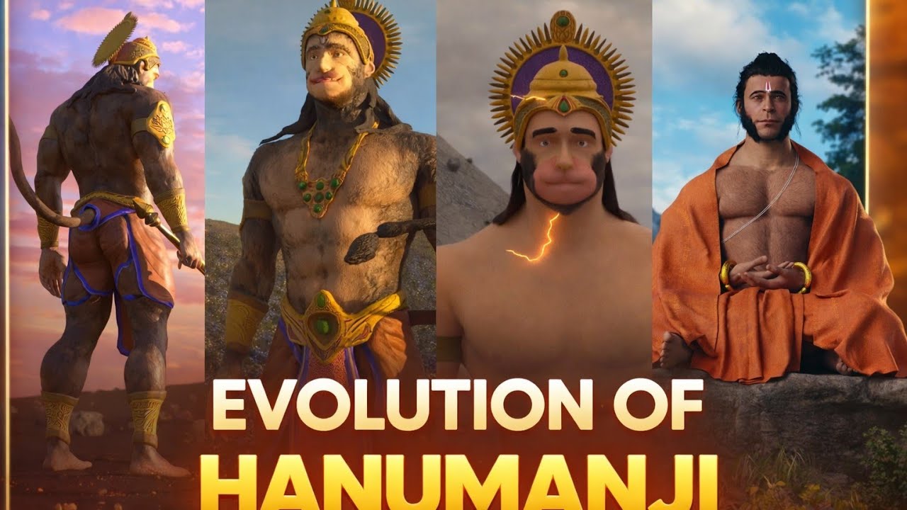 Evolution of Hanuman Ji | From First Render to Final Divine Form | Blender Animation