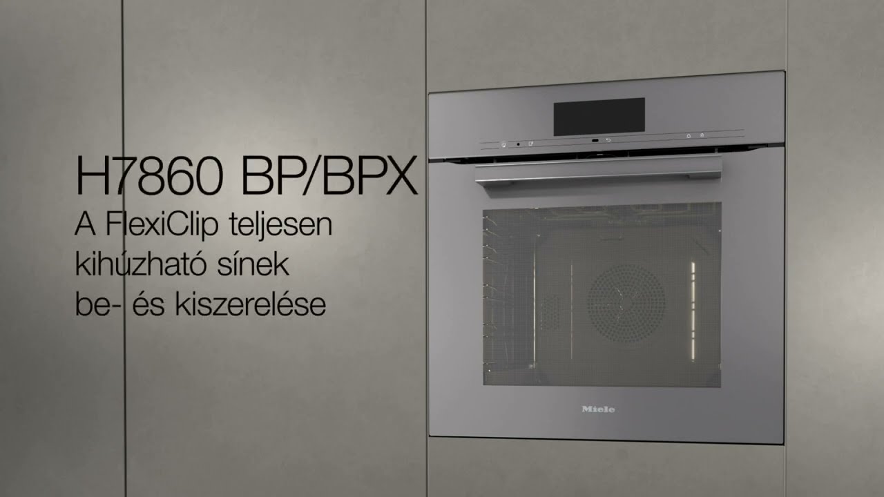 Miele H7860 BP/BPX beépíthető sütők - A FlexiClip teljesen kihúzható sínek be- és kiszerelése