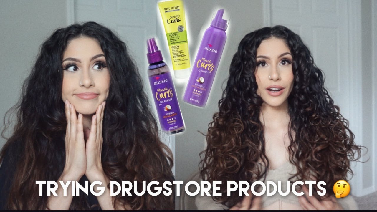How I Style My Wavy/Curly Hair | Trying Drug Store Products! | 2b/2c/3a